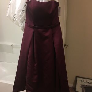 Burgundy David’s Bridal Dress